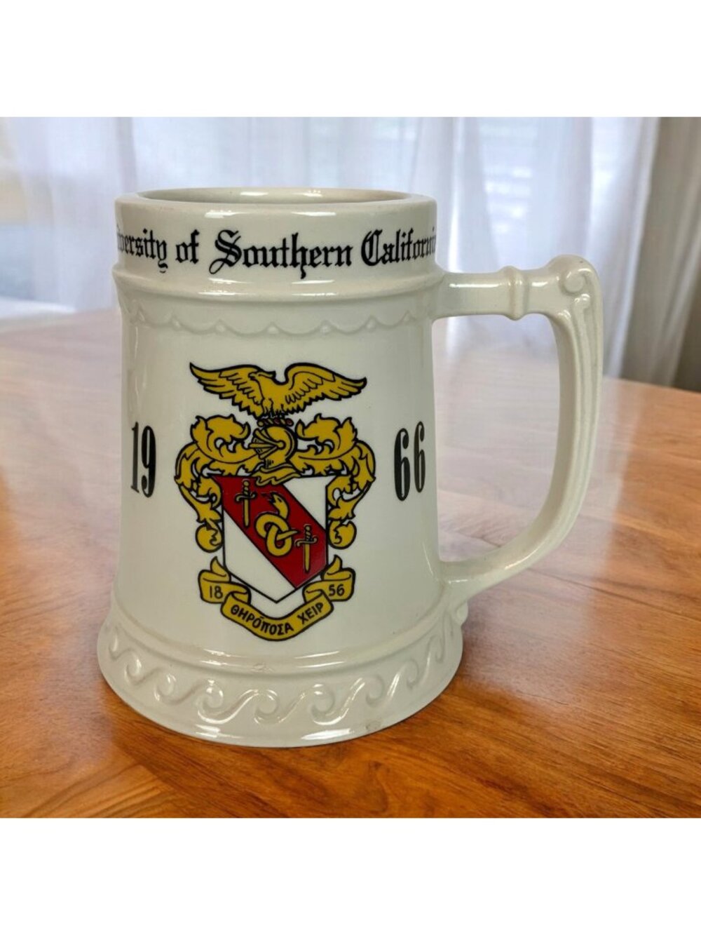 Theta Chi Fraternity University Of Southern California 1966 Ceramic Stein - Buf